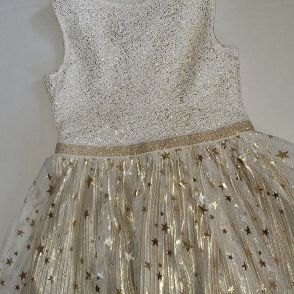 Childrens Place. Girls Metallic Stars Tutu Dress - Picture 2 of 8